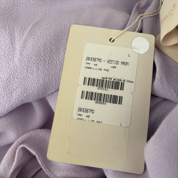 NWT Cris Barros Women's Size 42 (US XL) Light Purple Sleeveless Maxi Dress - Picture 3 of 7